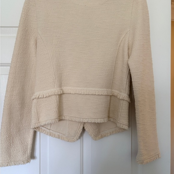 Anthropologie Cream Textured Blazer - Picture 5 of 6